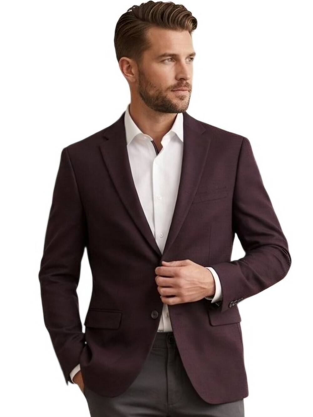 Tommy Hilfiger NWT Burgundy Wool Blend Conrad Sport Coat THFlex Size 42R